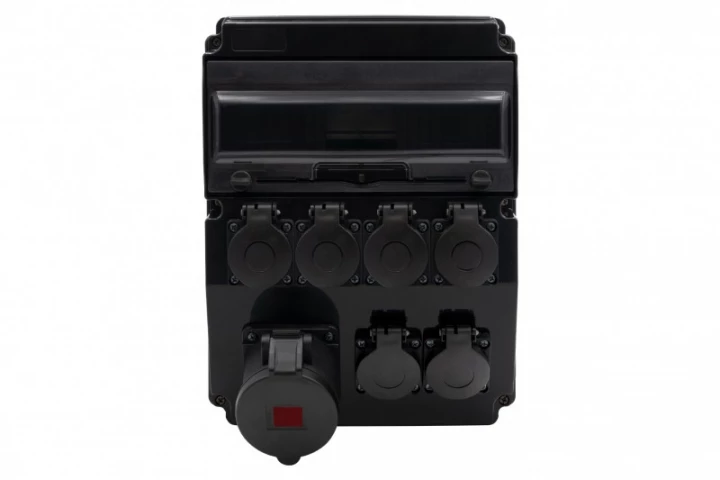 Rozdzielnica CAJA 12M SCENIC - gniazda proste 32A 5p, 6x230V /12 modułów/ IP44