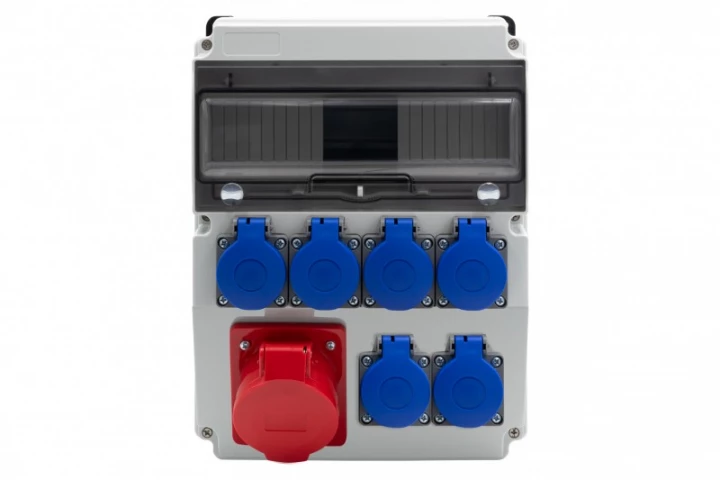 Rozdzielnica CAJA 12M BICOLOR - gniazda 32A 5p, 6x230V /12 modułów/ IP44