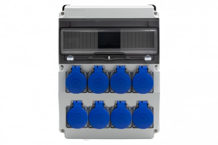 Rozdzielnica CAJA 12M BICOLOR - gniazda 8x230V /12 modułów/ IP44