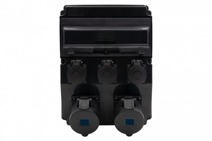 Rozdzielnica CAJA 12M SCENIC - gniazda proste 2x32A 3p, 3x230V /12 modułów/ IP44