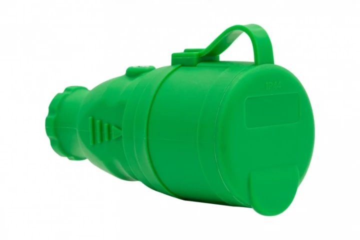 Gniazdo gumowe NOVA 230V 16A IP44 zielone