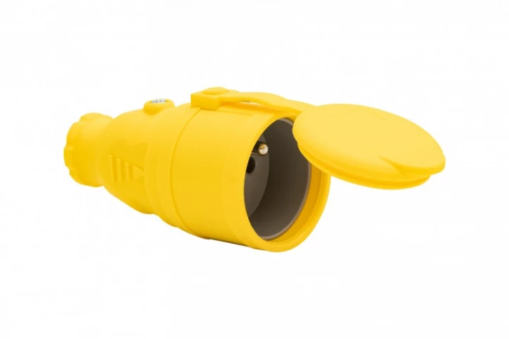 Gniazdo gumowe NOVA 230V 16A IP44 żółte
