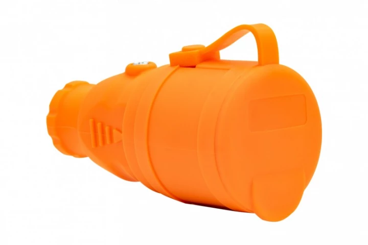 Gniazdo gumowe NOVA 230V 16A IP44 pomarańczowe
