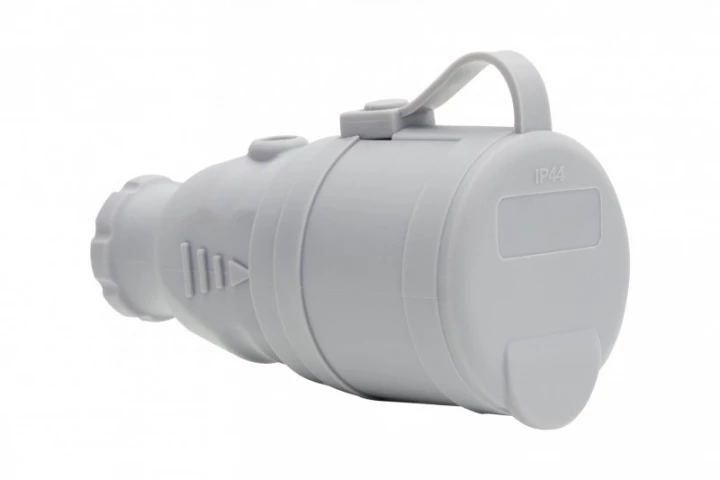 Gniazdo gumowe NOVA 230V 16A IP44 szare