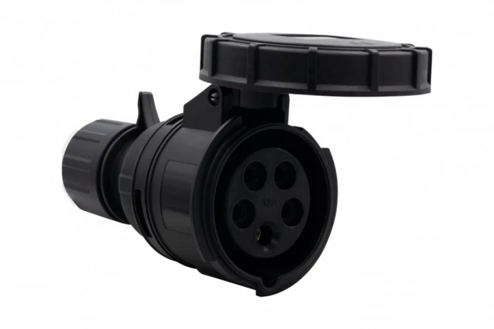 Gniazdo siłowe przenośne 32A 5p 380V-415V /FE/ IP67 czarne