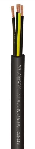 Przewód sterowniczy BiT 500 BLACK FR 300/500V 3G0,75 SB1831 /bębnowy/
