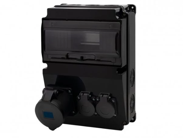 Rozdzielnica LAGO 10M SCENIC - gniazda proste 32A 3p, 2x230V /10 modułów/ IP44