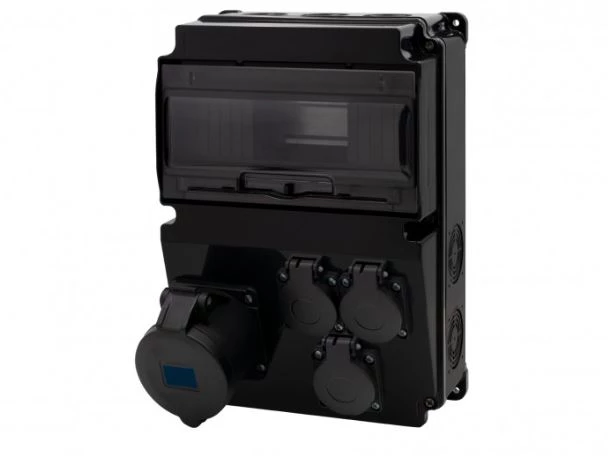 Rozdzielnica LAGO 10M SCENIC - gniazda proste 32A 3p, 3x230V /10 modułów/ IP44