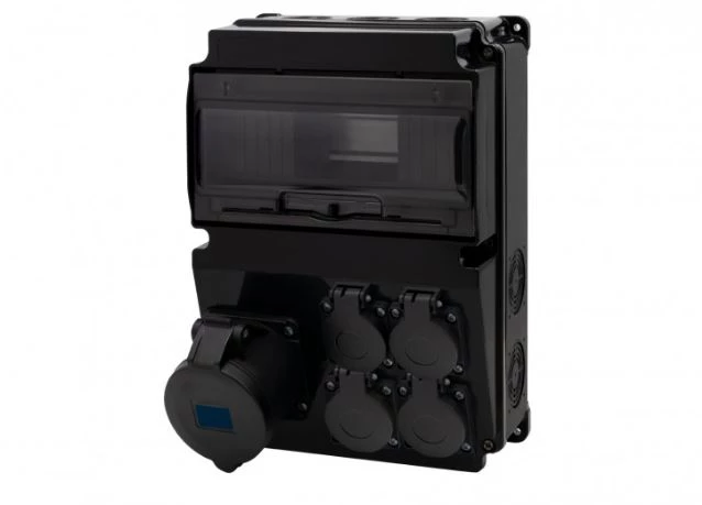 Rozdzielnica LAGO 10M SCENIC - gniazda proste 16A 3p, 4x230V /10 modułów/ IP44