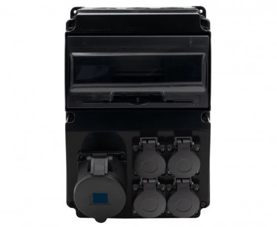 Rozdzielnica LAGO 10M SCENIC - gniazda proste 32A 3p, 4x230V /10 modułów/ IP44