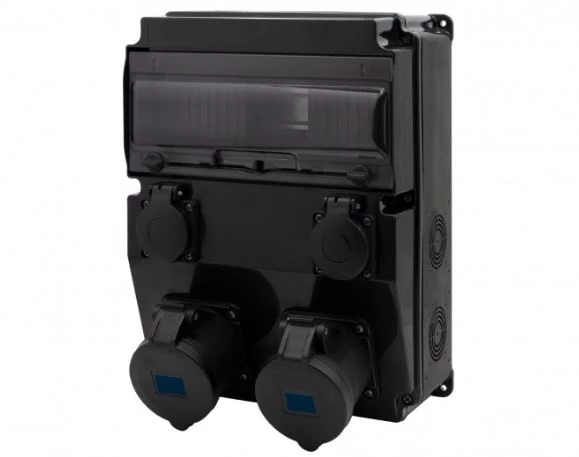 Rozdzielnica CAJA 12M SCENIC - gniazda proste 16A 3p, 32A 3p, 2x230V /12 modułów/ IP44