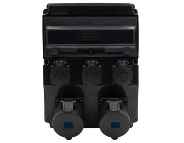 Rozdzielnica CAJA 12M SCENIC - gniazda proste 2x16A 3p, 3x230V /12 modułów/ IP44