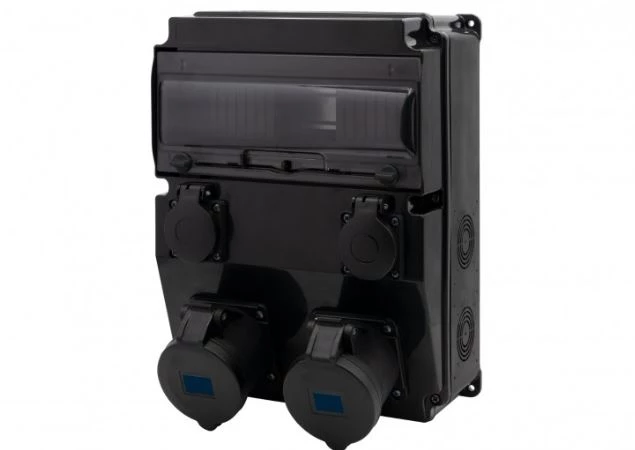Rozdzielnica CAJA 12M SCENIC - gniazda proste 2x32A 3p, 2x230V /12 modułów/ IP44
