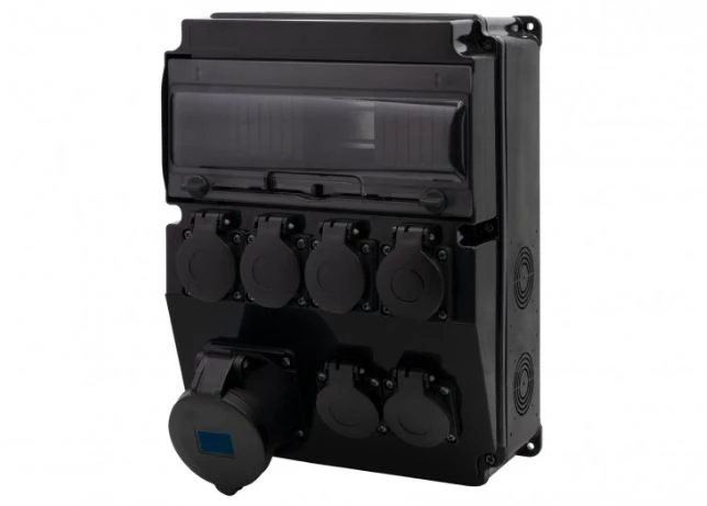 Rozdzielnica CAJA 12M SCENIC - gniazda proste 16A 3p, 6x230V /12 modułów/ IP44