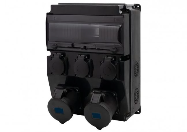 Rozdzielnica CAJA 12M SCENIC - gniazda proste 16A 3p, 32A 3p, 3x230V /12 modułów/ IP44