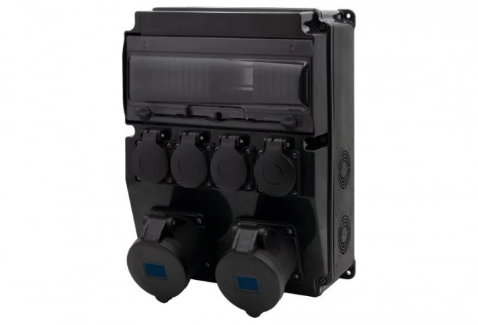 Rozdzielnica CAJA 12M SCENIC - gniazda proste 2x16A 3p, 4x230V /12 modułów/ IP44