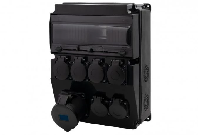 Rozdzielnica CAJA 12M SCENIC - gniazda proste 32A 3p, 6x230V /12 modułów/ IP44