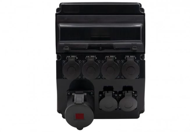Rozdzielnica CAJA 12M SCENIC - gniazda proste 32A 5p, 6x230V /12 modułów/ IP44