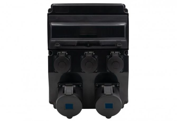 Rozdzielnica CAJA 12M SCENIC - gniazda proste 2x32A 3p, 3x230V /12 modułów/ IP44