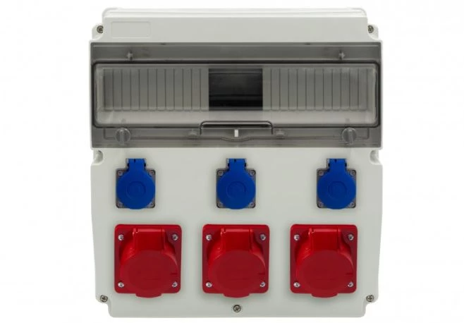 Rozdzielnica CAJA 15M - gniazda 3x16A 5p, 3x230V /15 modułów/ IP44