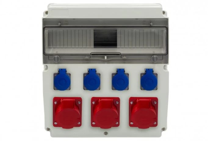 Rozdzielnica CAJA 15M - gniazda 3x16A 5p, 4x230V /15 modułów/ IP44