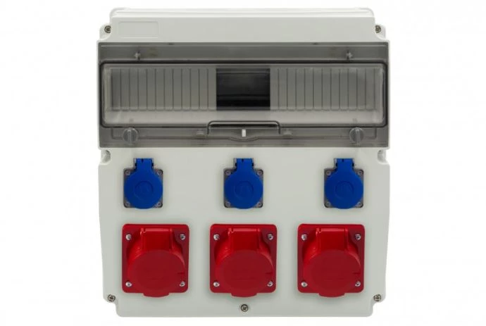Rozdzielnica CAJA 15M - gniazda 3x32A 5p, 3x230V /15 modułów/ IP44