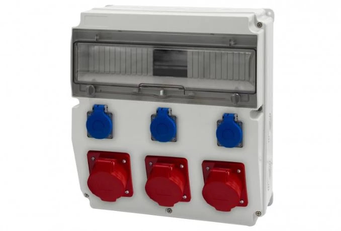 Rozdzielnica CAJA 15M - gniazda 3x32A 5p, 3x230V /15 modułów/ IP44