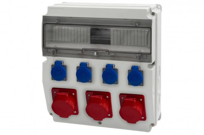 Rozdzielnica CAJA 15M - gniazda 3x32A 5p, 4x230V /15 modułów/ IP44