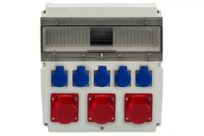 Rozdzielnica CAJA 15M - gniazda 3x32A 5p, 5x230V /15 modułów/ IP44