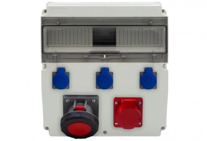 Rozdzielnica CAJA 15M - gniazda 16A 5p, 63A 5p, 3x230V /15 modułów/ IP44