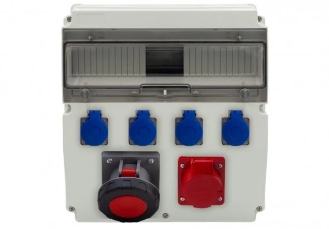 Rozdzielnica CAJA 15M - gniazda 32A 5p, 63A 5p, 4x230V /15 modułów/ IP44