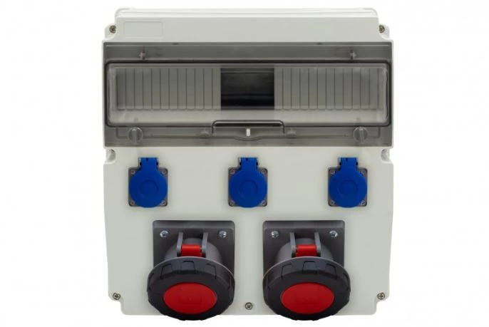 Rozdzielnica CAJA 15M - gniazda 2x63A 5p, 3x230V /15 modułów/ IP44