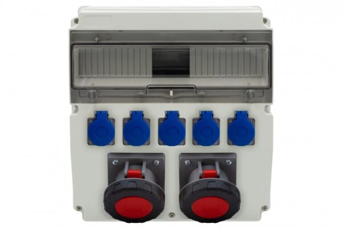 Rozdzielnica CAJA 15M - gniazda 2x63A 5p, 5x230V /15 modułów/ IP44