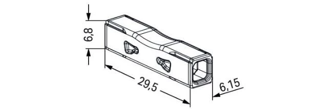 Szybkozłączka przelotowa 2x0,75-4mm2 Inline 2773-2401 /100szt./