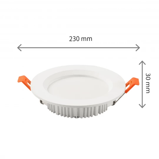DURE 3 MAX DOWNLIGHT 28W WW 230V 110st IP44 IK06 Fi230x30 BIAŁY okrągły 5 lat gwarancji