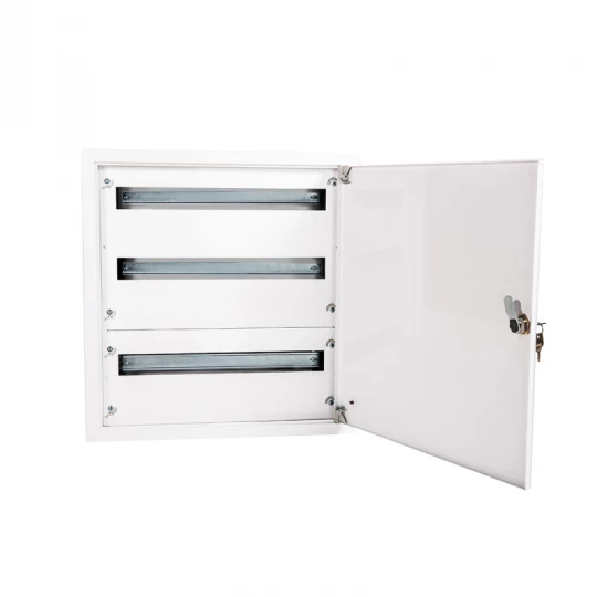 Rozdzielnica modułowa 3x24 natynkowa IP40 zamek RAL9003 reg ramka z drzwiami A-RZ50