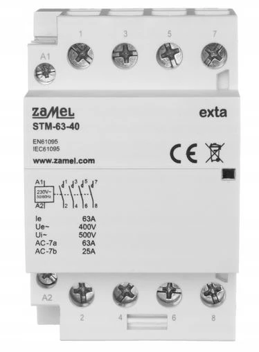Stycznik modułowy instalacyjny 63A 4 Z 230V AC STM-63-40 EXT10000299