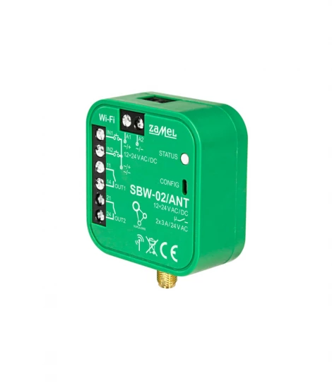 Sterownik bramowy WI-FI 2-kanałowy z anteną zewnętrzną SBW-02/ANT SPL10000035