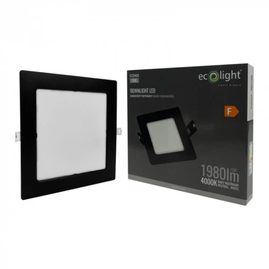DOWNLIGHT P/T KWADRAT 18W 4000K CZARNY DL-1 EC20469
