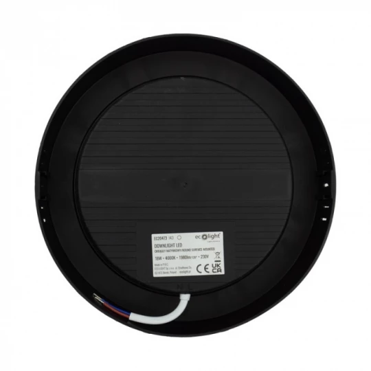 DOWNLIGHT N/T OKRĄG 18W 4000K CZARNY DL-1 EC20473