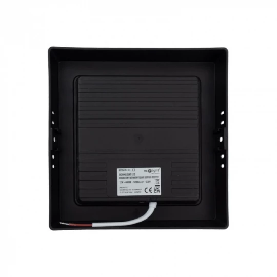 DOWNLIGHT N/T KWADRAT 12W 4000K CZARNY DL-1  EC20476