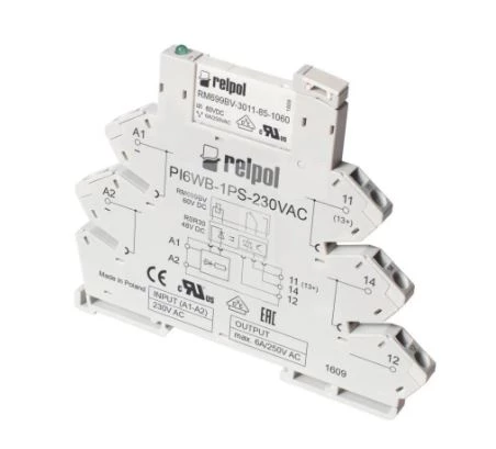 Przekaźnik interfejsowy 1P 6A 230V AC/DC PIR6WB-1PS-230VAC/DC-R (SZARE) 857492