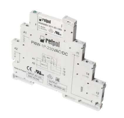 Przekaźnik interfejsowy 1P 6A 115V AC/DC PIR6W-1P-115VAC/DC szare 856067