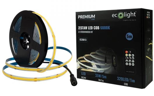 ZESTAW LED 320 COB 24V IP20 6000K EC20813 /5m/