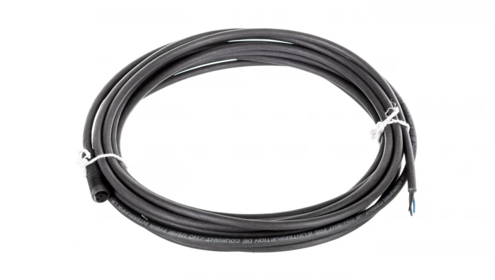 Złącze żeńskie M8 proste 3-piny kabel 5m PUR XZCP0166L5