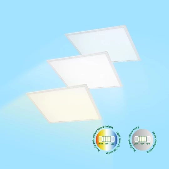 ALGINE PANEL BACKLIGHT 30W/40W/48W CCT 230V 120st IP20 600x600x35MM BIAŁY 5 LAT GWARANCJI SLI035073CCT_PW