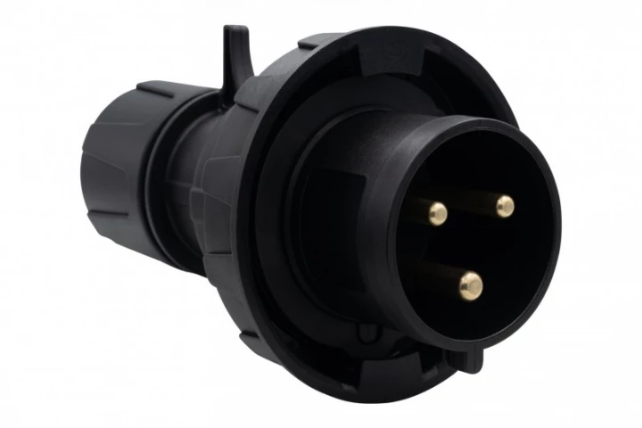 Wtyczka przemysłowa - przenośna 16A 3p 200V-250V /FE/ IP67 czarna