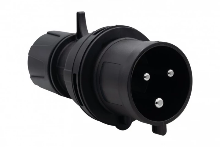 Wtyczka przemysłowa-przenośna 32A 3p 200V-250V /FE/ IP44 czarna