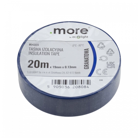 Taśma izolacyjna 19mm x 0,13mm GRANATOWA 20m 1szt.