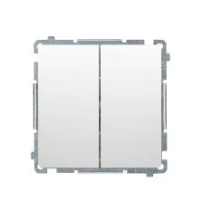 Simon Basic Łącznik schodowy podwójny bez piktogramu (moduł) 10AX, 250V~, zaciski śrubowe biały BMW6/2.01/X/11